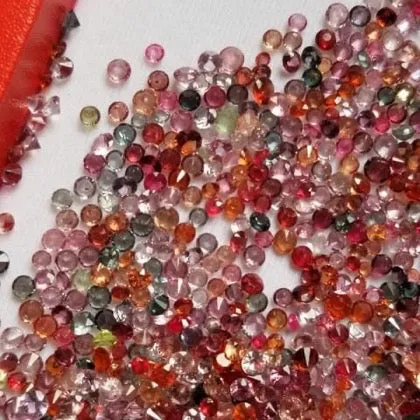 1 to 2mm size Natural Round Brilliant Diamond Cut Spinel Stones | Loose Spinel Stones