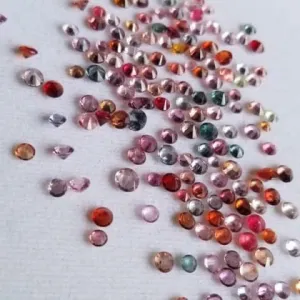1 to 2mm size Natural Round Brilliant Diamond Cut Spinel Stones | Loose Spinel Stones