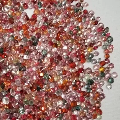 1 to 2mm size Natural Round Brilliant Diamond Cut Spinel Stones | Loose Spinel Stones