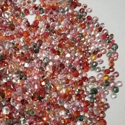 1 to 2mm size Natural Round Brilliant Diamond Cut Spinel Stones | Loose Spinel Stones