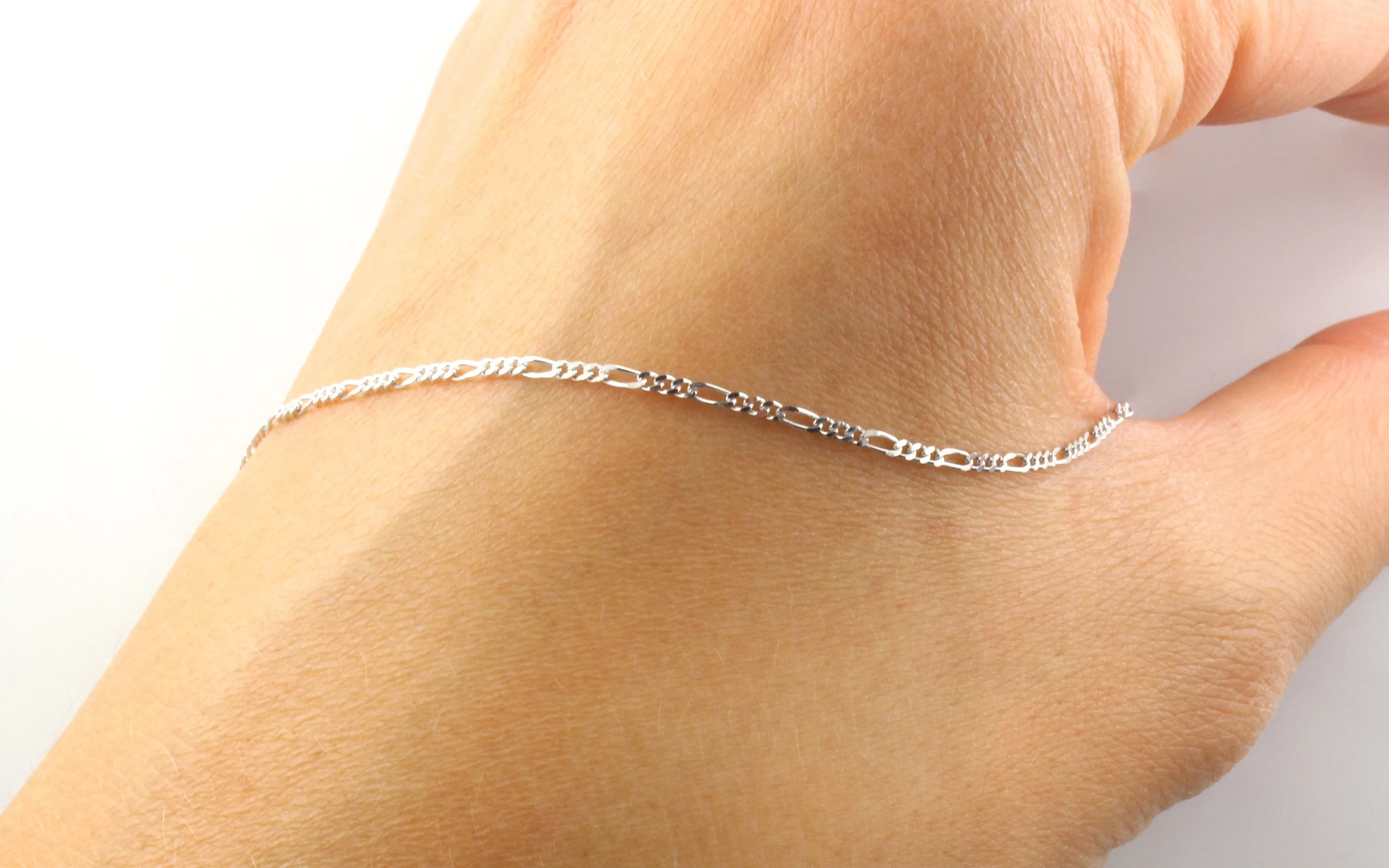 14K Gold Figaro Chain Anklet