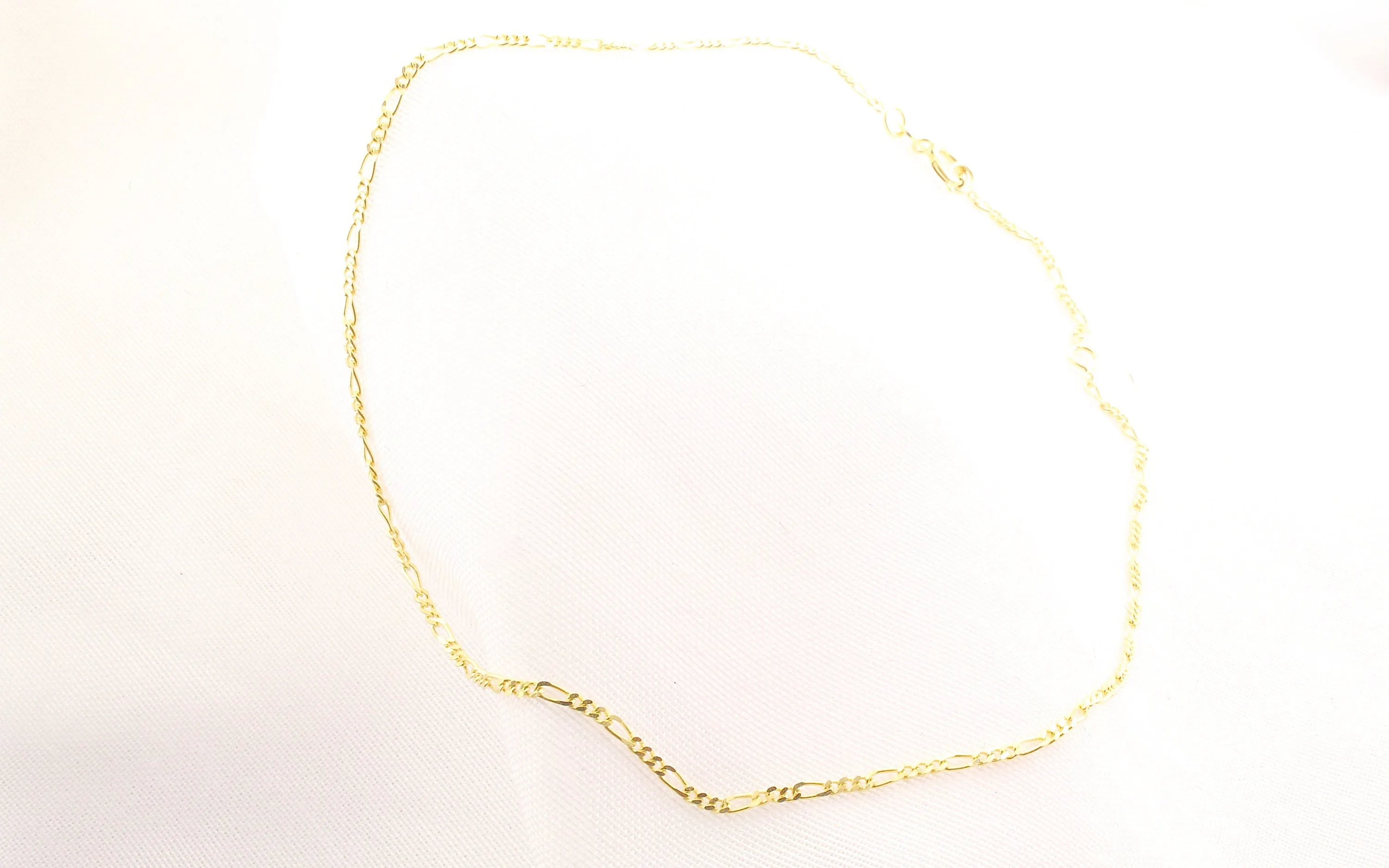 14K Gold Figaro Chain Anklet