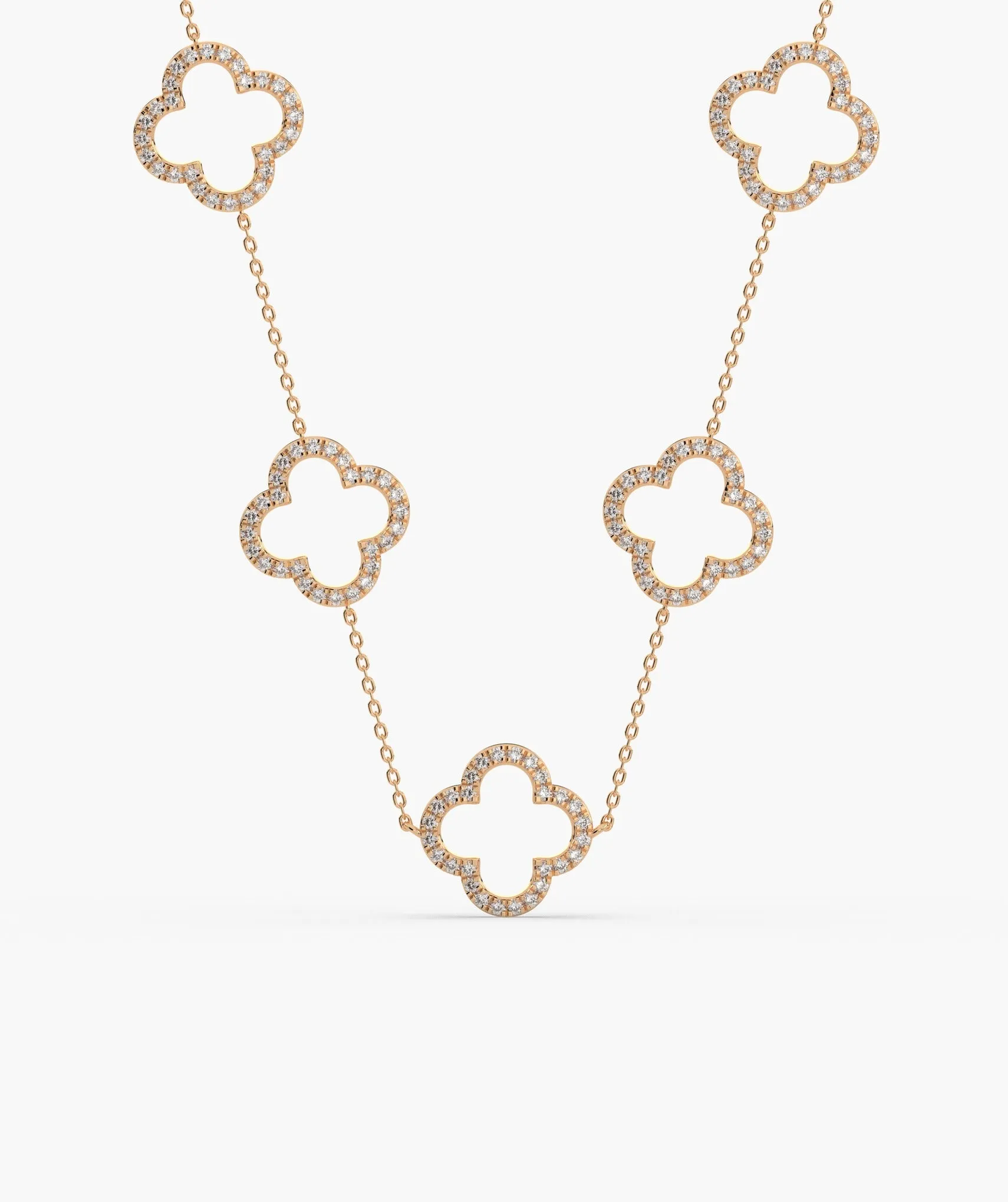 14K Gold Geometric Charm Necklace