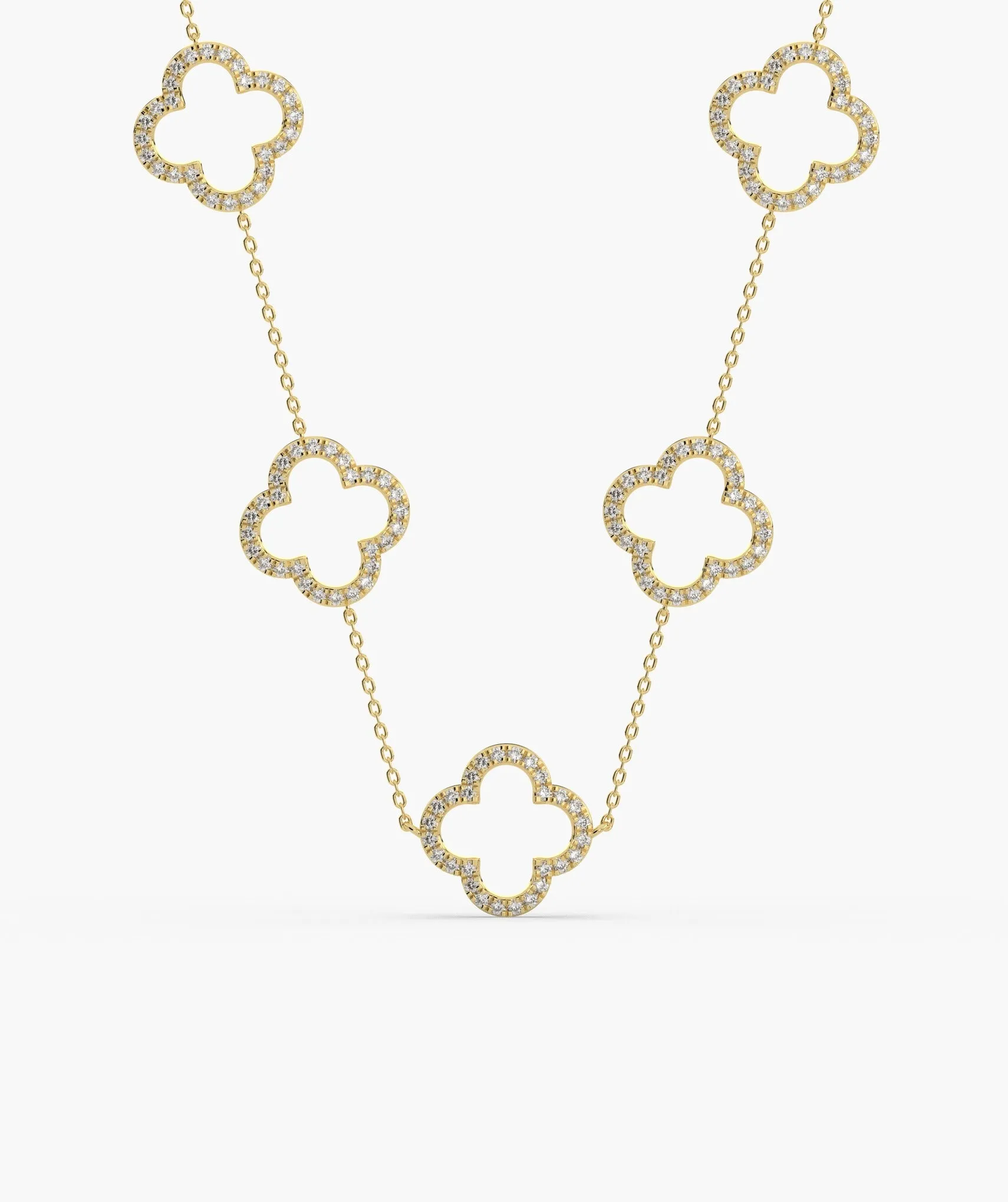 14K Gold Geometric Charm Necklace