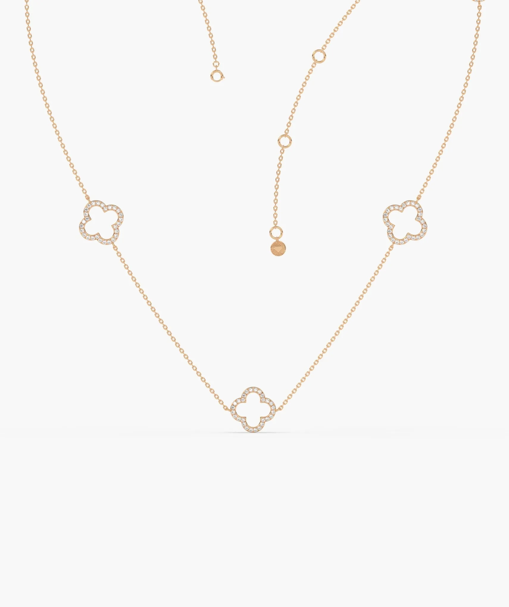 14K Gold Geometric Charm Necklace