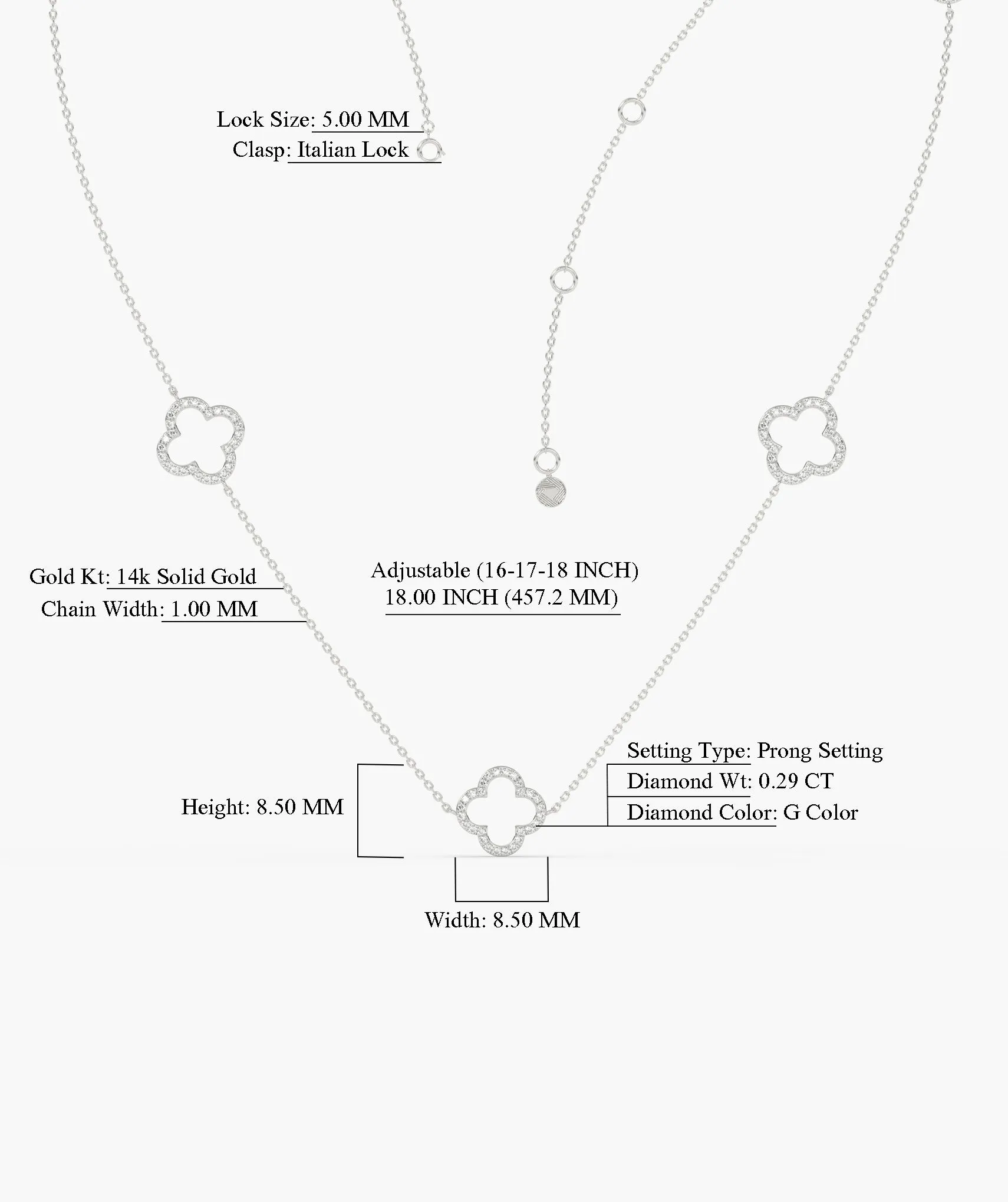 14K Gold Geometric Charm Necklace