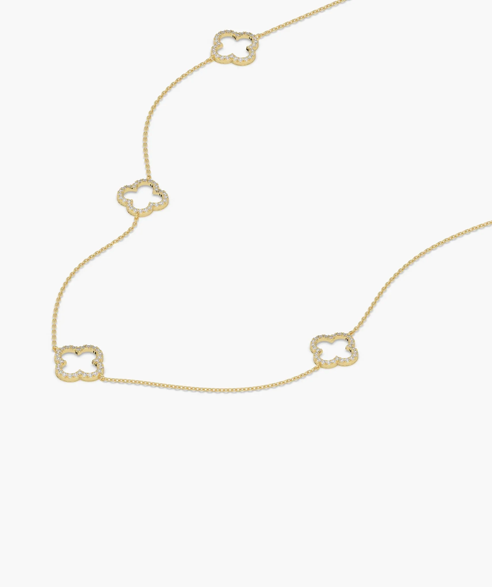 14K Gold Geometric Charm Necklace