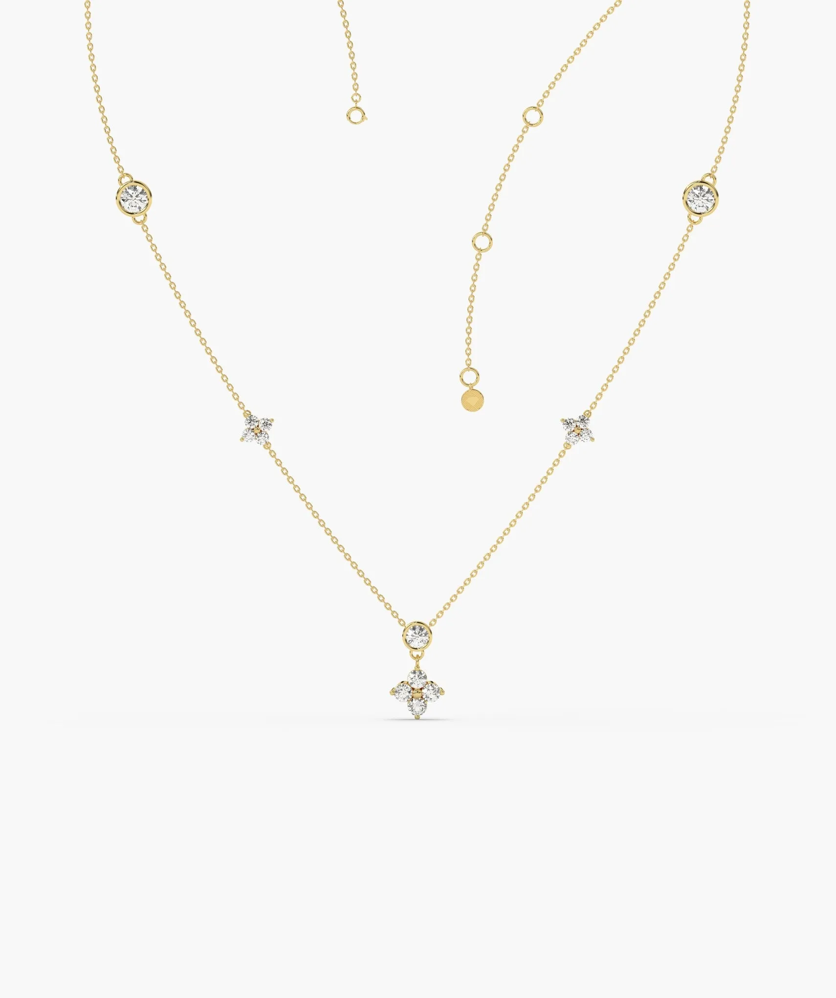 14K Gold Modern Geometry Necklace