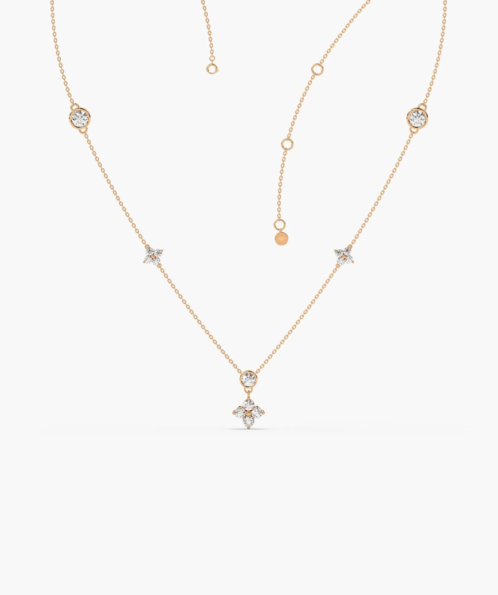 14K Gold Modern Geometry Necklace