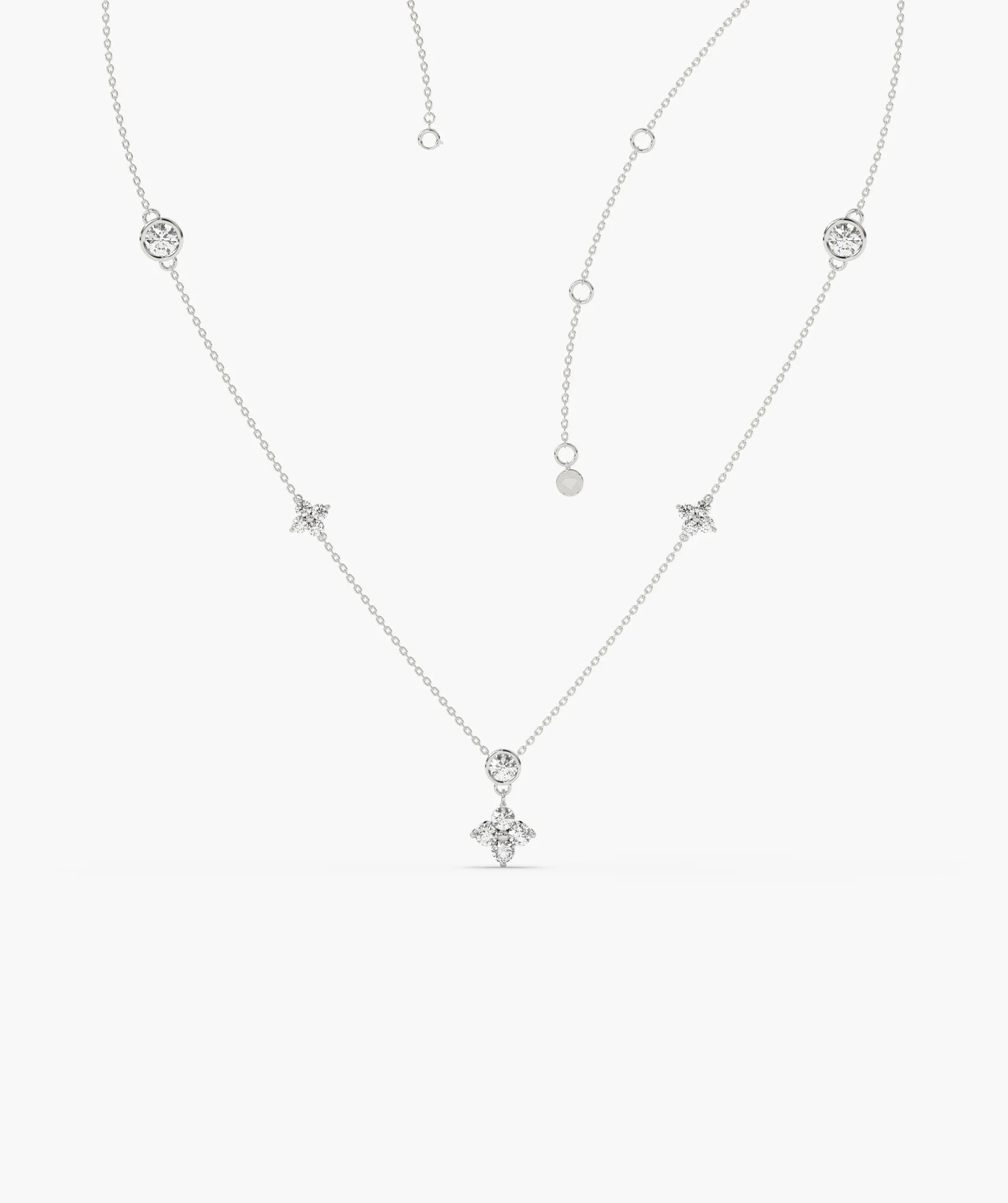 14K Gold Modern Geometry Necklace