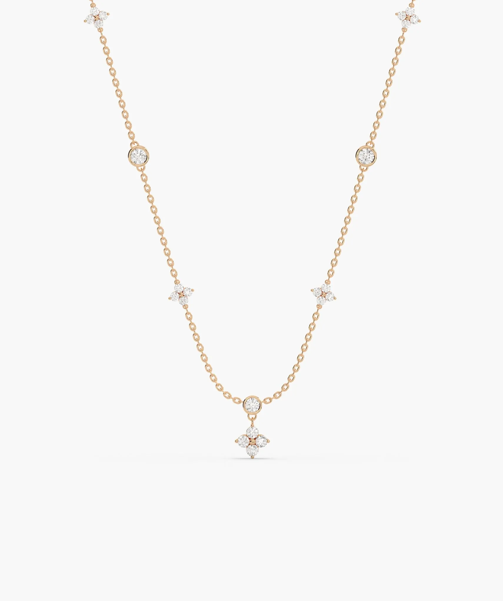 14K Gold Modern Geometry Necklace