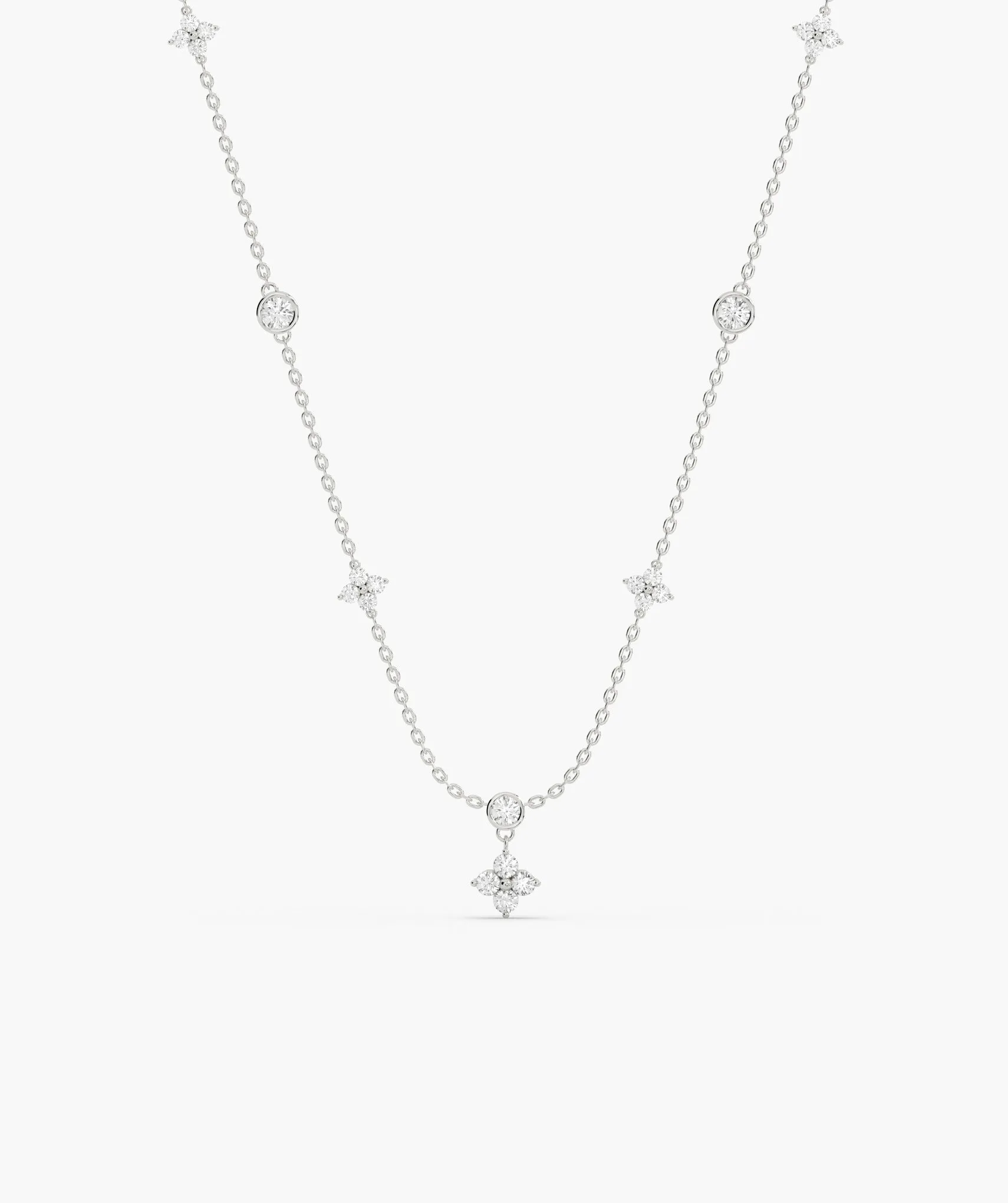 14K Gold Modern Geometry Necklace