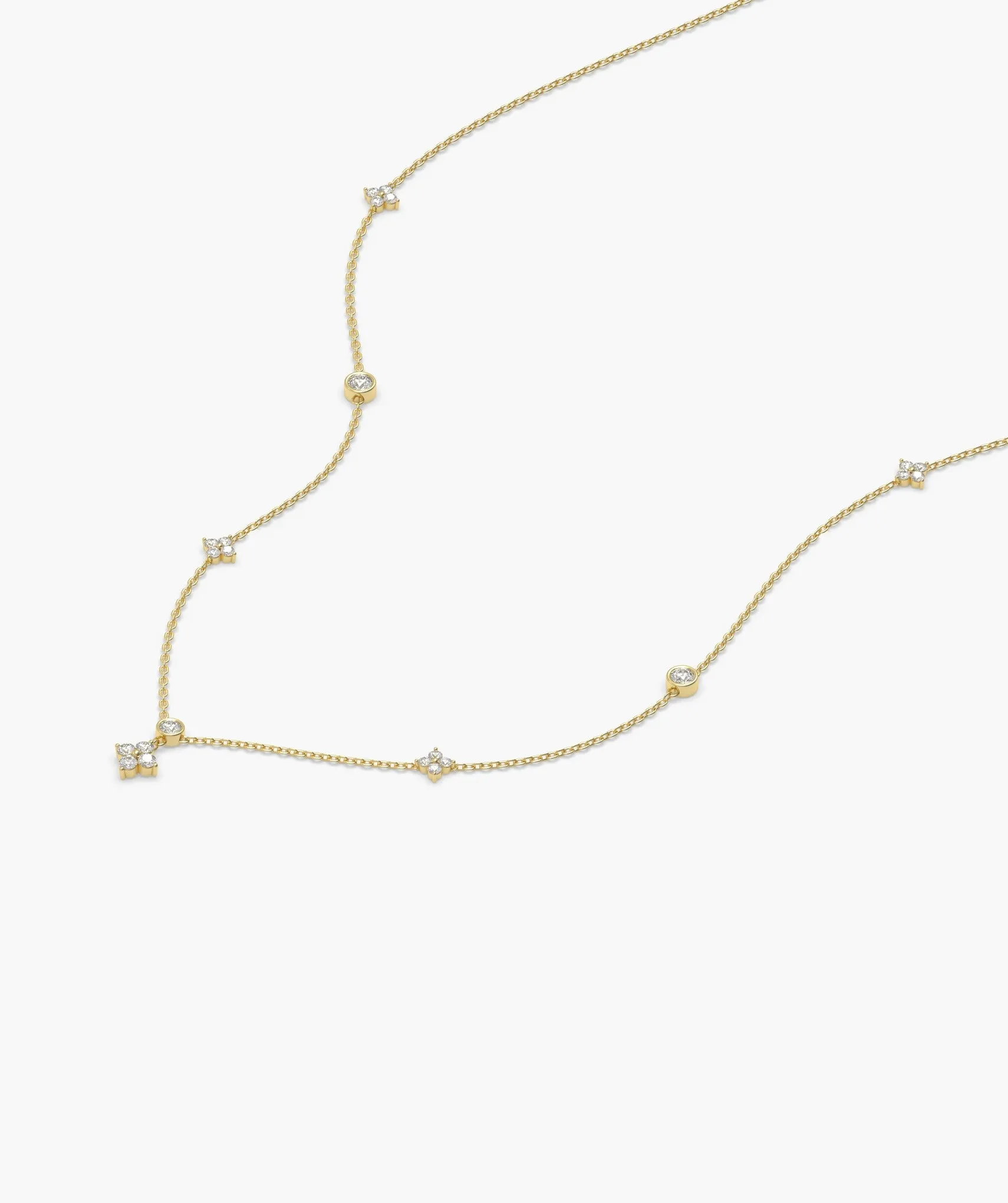14K Gold Modern Geometry Necklace