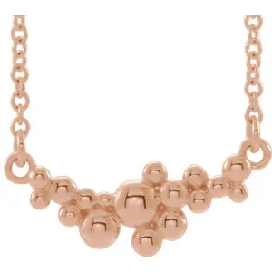 14K Rose Scattered Bead 18" Necklace