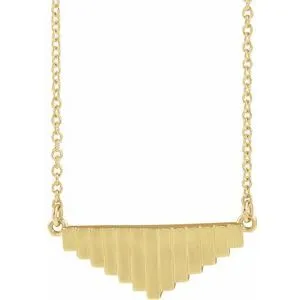 14K Yellow 18" Geometric Necklace