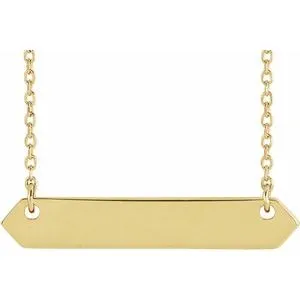 14K Yellow 33x6 mm Geometric 16-18" Necklace