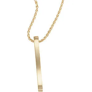 14K Yellow Bar 18" Necklace