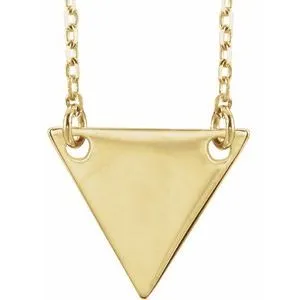 14K Yellow Geometric 18" Necklace