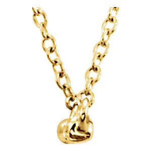 14k Yellow Gold 1/6 CTW Diamond Bar 18" Necklace