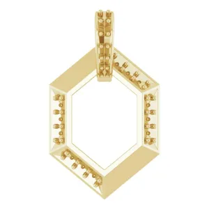 14K Yellow Gold 4-Stone Groups Family 16-18" Necklace Mounting