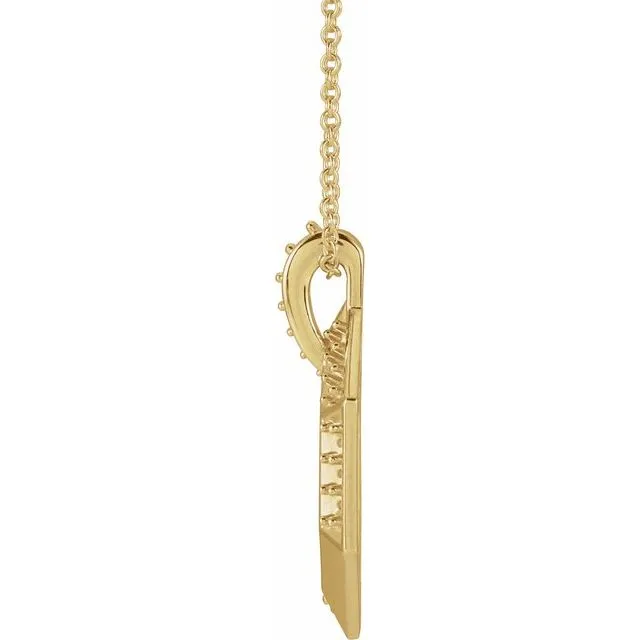 14K Yellow Gold 4-Stone Groups Family 16-18" Necklace Mounting