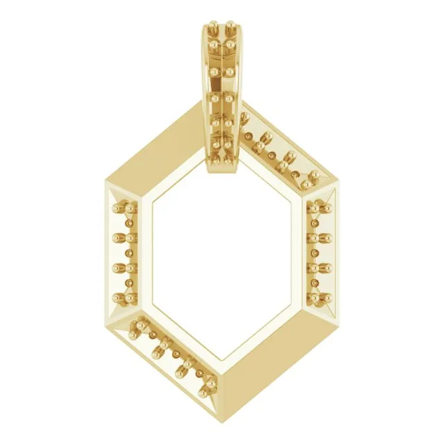 14K Yellow Gold 4-Stone Groups Family 16-18" Necklace Mounting