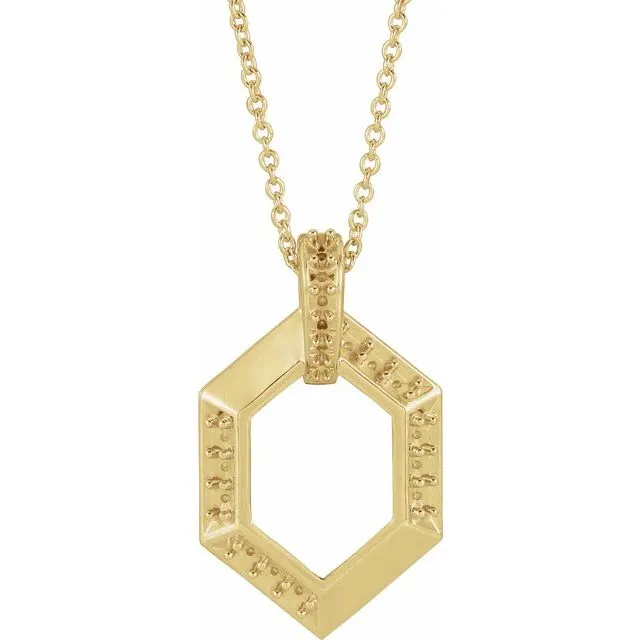 14K Yellow Gold 4-Stone Groups Family 16-18" Necklace Mounting
