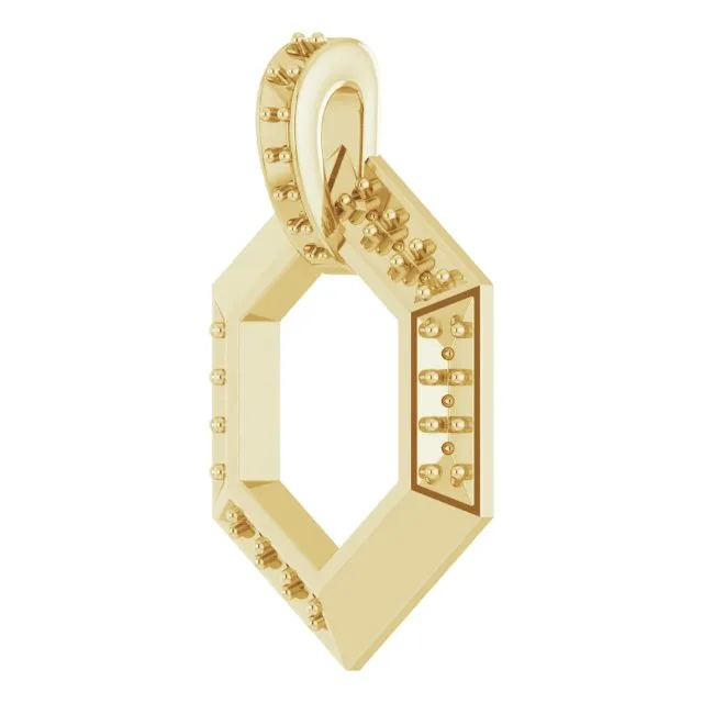 14K Yellow Gold 4-Stone Groups Family 16-18" Necklace Mounting