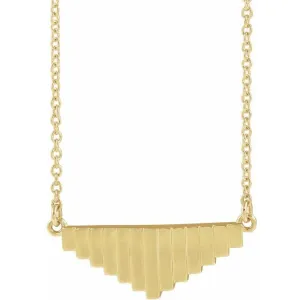 14K Yellow Gold Geometric 18" Necklace