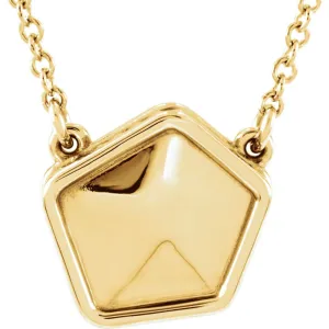 14k Yellow Gold Geometric 18" Necklace