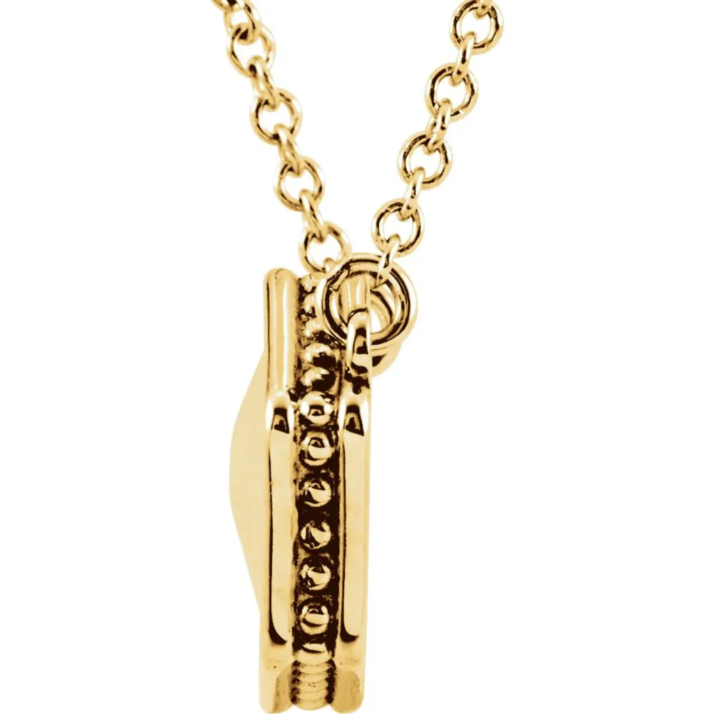 14k Yellow Gold Geometric 18" Necklace