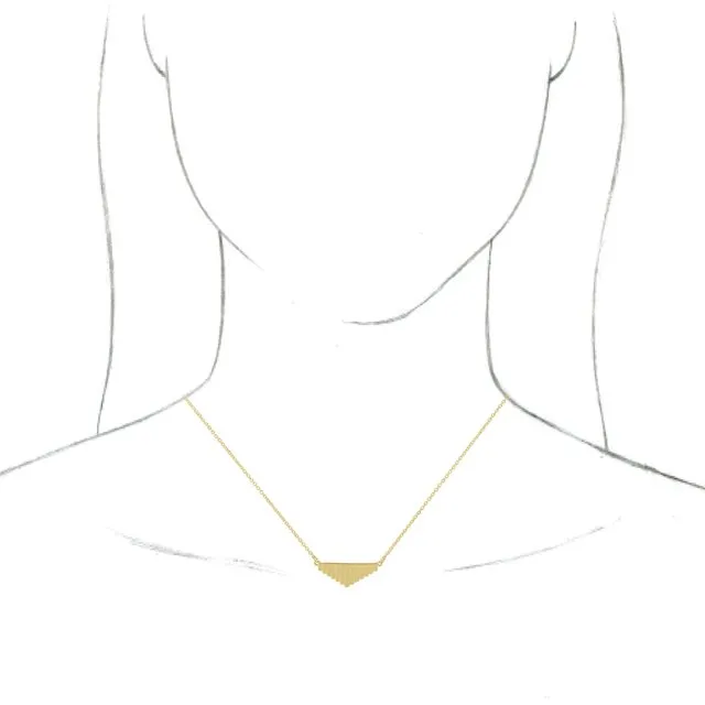 14K Yellow Gold Geometric 18" Necklace