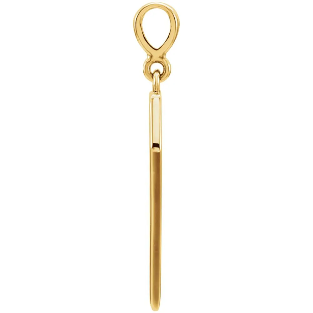 14k Yellow Gold Geometric Pendant