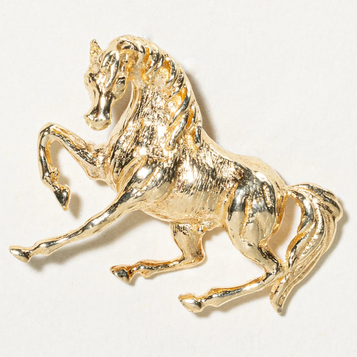14k Yellow Gold Horse Pendant & Brooch