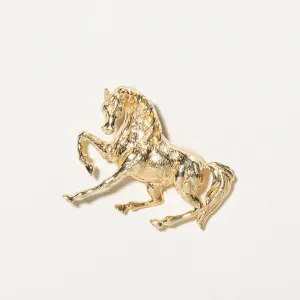 14k Yellow Gold Horse Pendant & Brooch