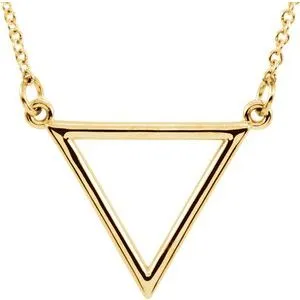 14K Yellow Triangle 16" Necklace