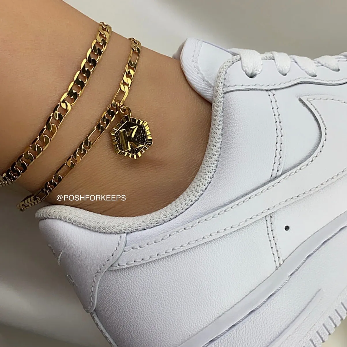 18K GOLD CUBAN ANKLET
