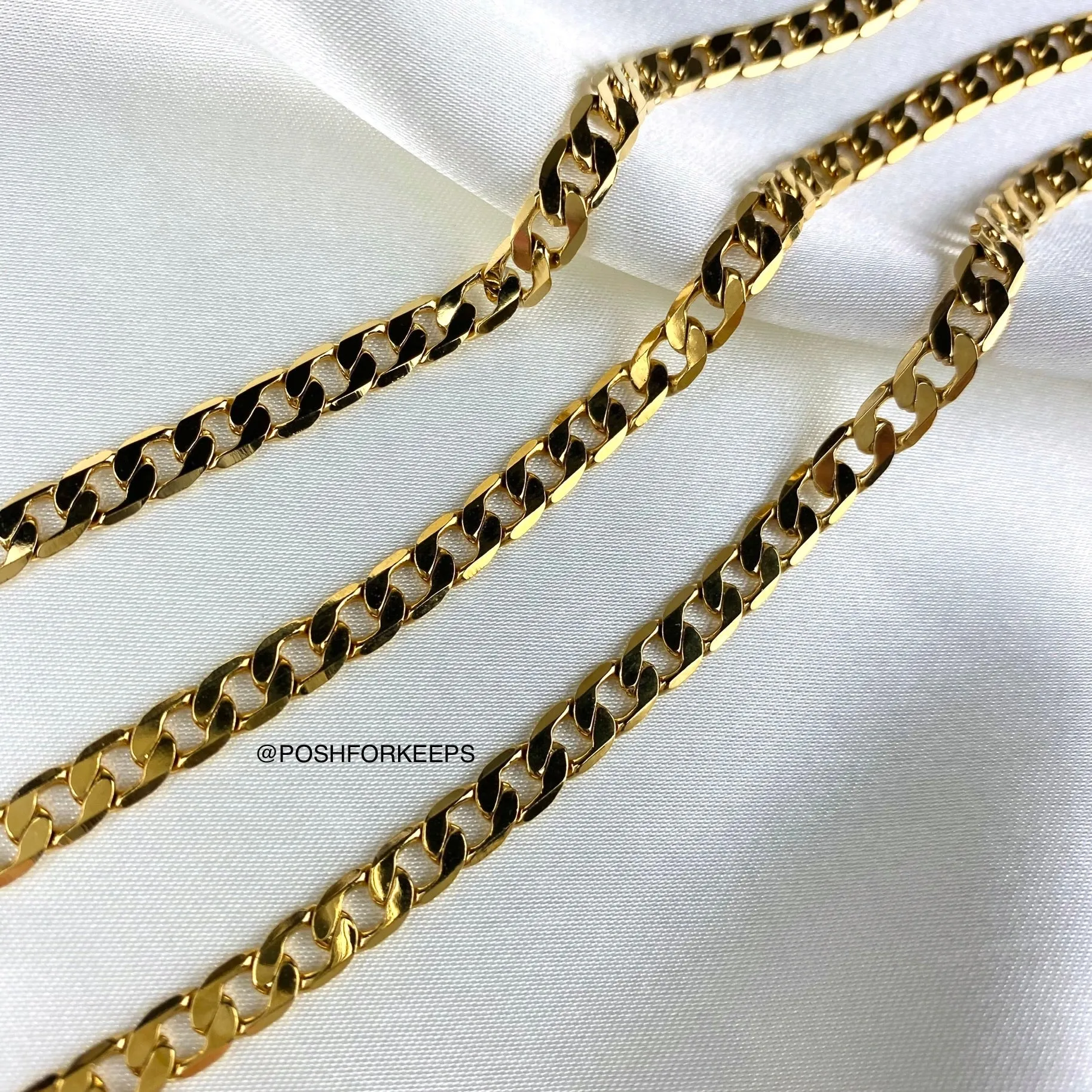 18K GOLD CUBAN ANKLET