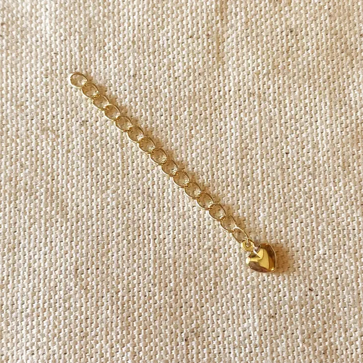 18k Gold Filled Heart Extender