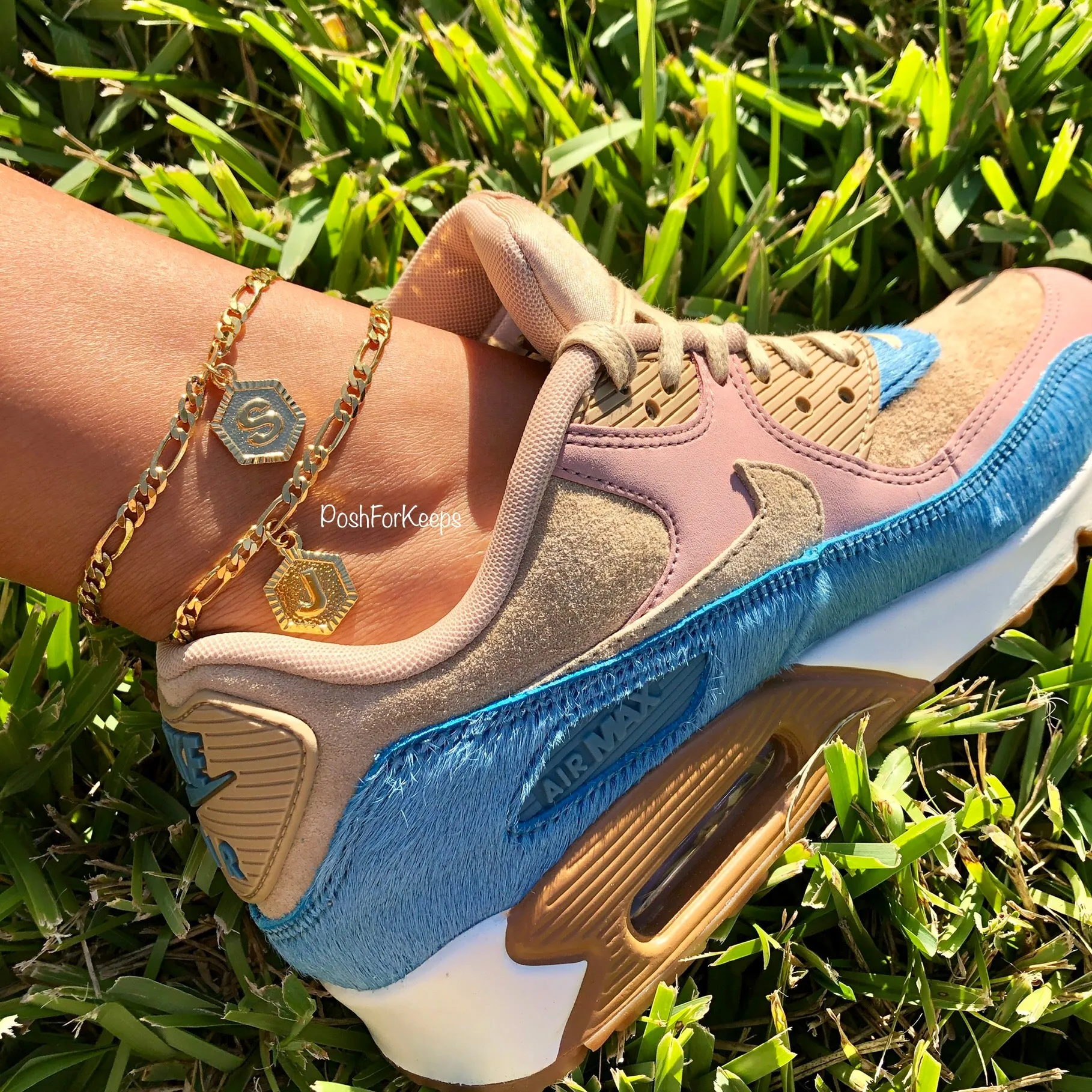 18K GOLD INITIAL ANKLET