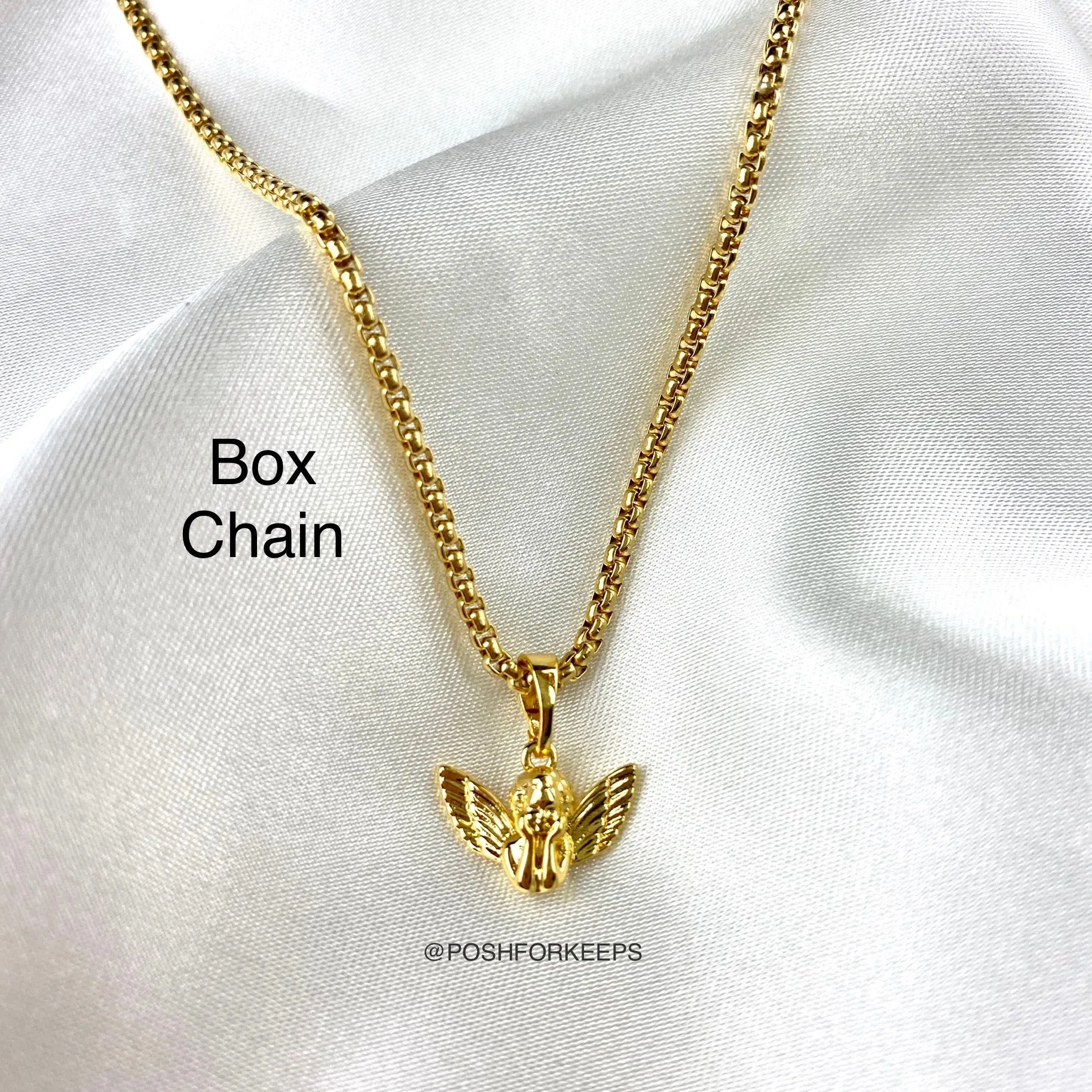 18K GOLD MINI CHERUB NECKLACE