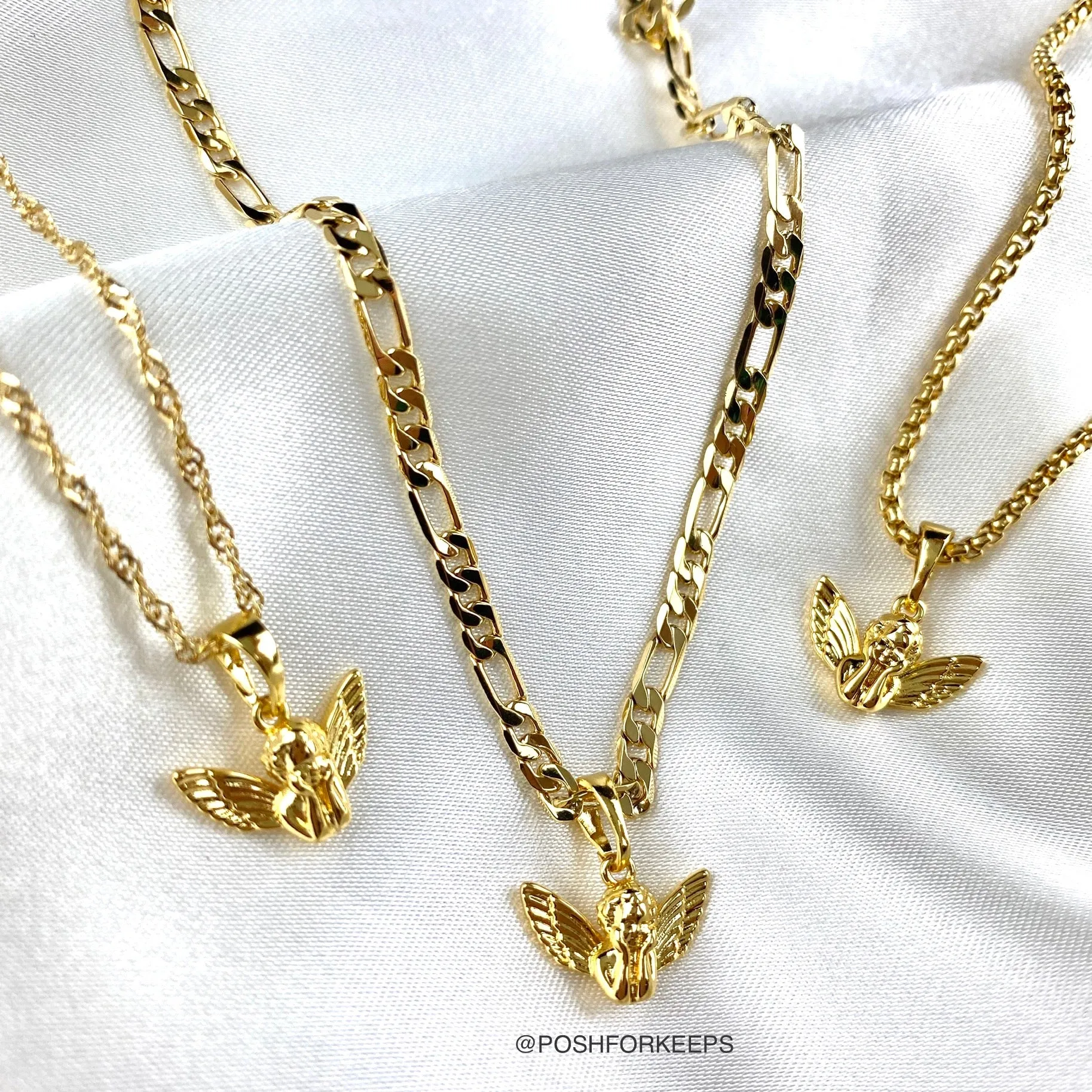 18K GOLD MINI CHERUB NECKLACE