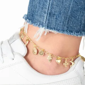 18K Gold Plated Summertime Charm Anklet