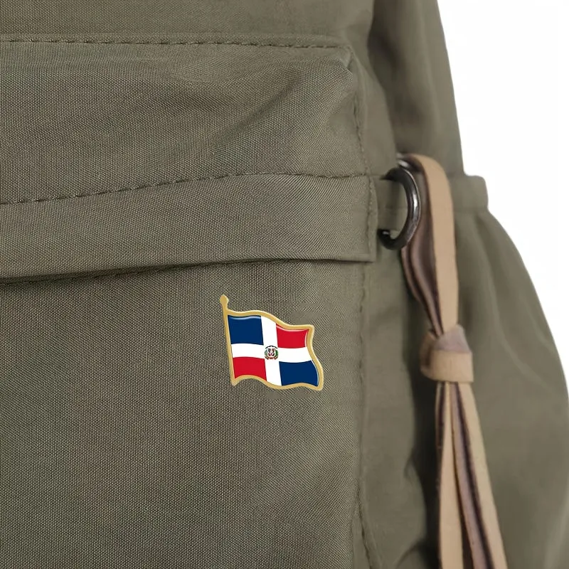 20 Vintage Alloy Dominican Republic Flag Lapel Pins Patriotic Brooches
