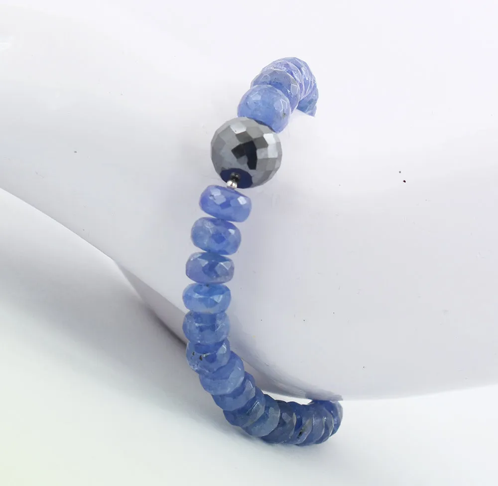 5mm-7mm Certified Tanzanite Gemstone Bracelet