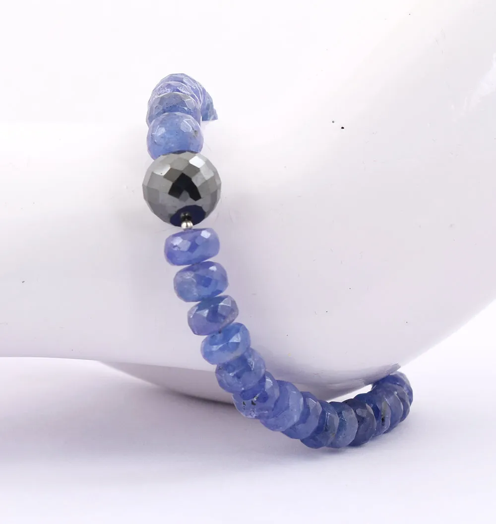5mm-7mm Certified Tanzanite Gemstone Bracelet