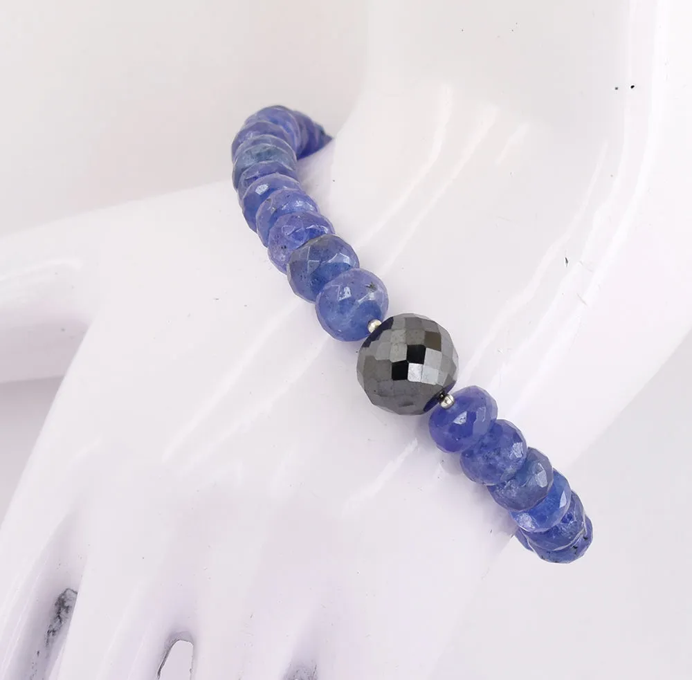 5mm-7mm Certified Tanzanite Gemstone Bracelet
