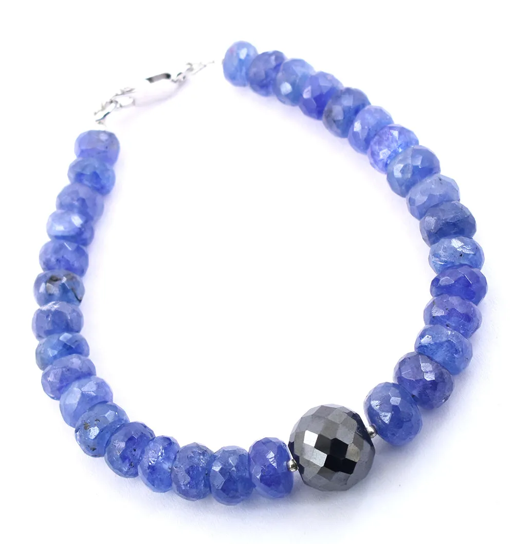5mm-7mm Certified Tanzanite Gemstone Bracelet