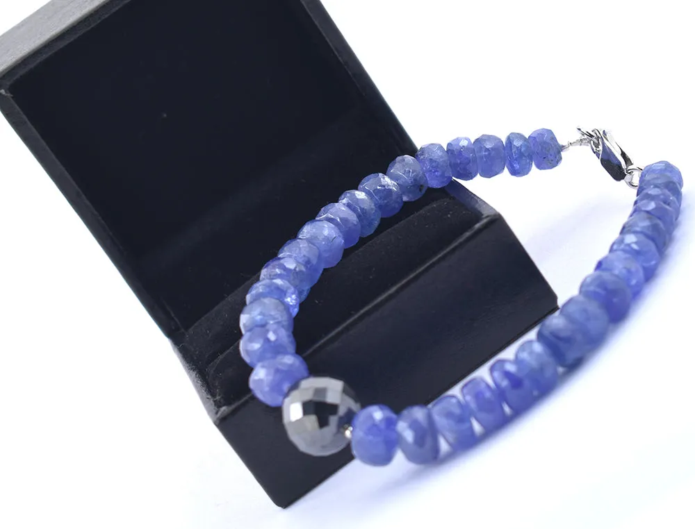 5mm-7mm Certified Tanzanite Gemstone Bracelet