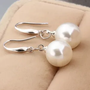 925 Sterling Silver Pearl Drop Earrings